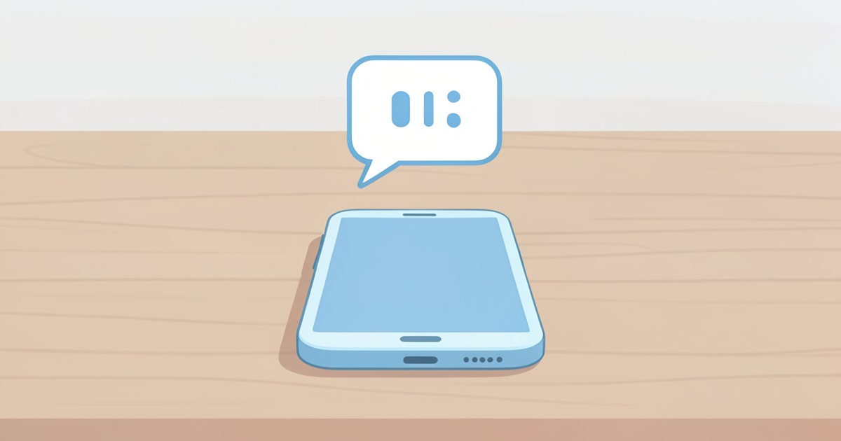 フィードバック送信をイメージしたスマートフォンのイラスト